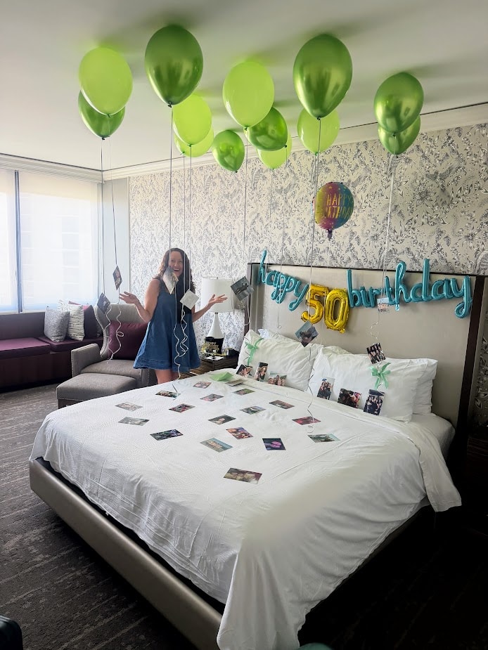 Grand Romance Birthday balloons