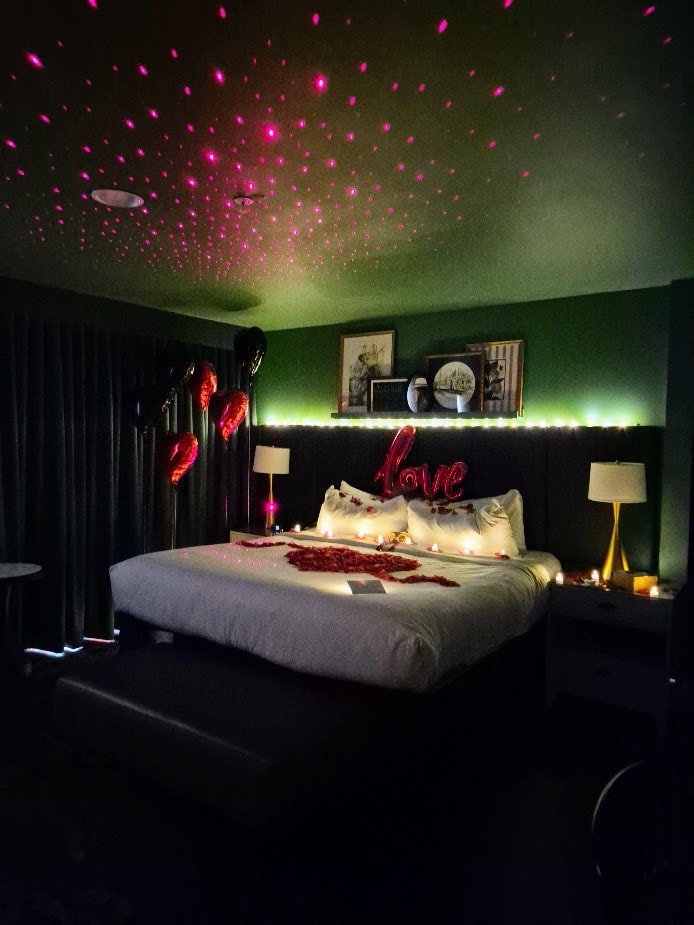 Romantic Birthday luxury setup