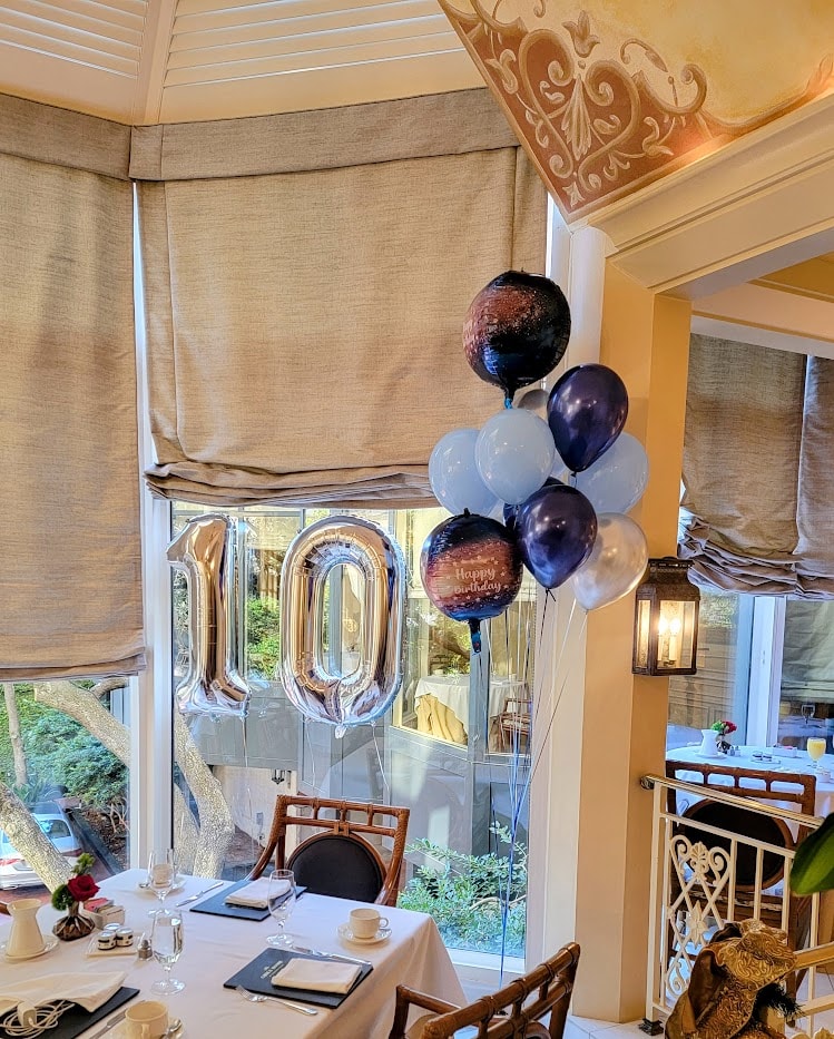 Balloon Arrangement with Number Balloons